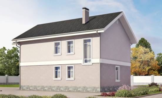170-008-П Проект двухэтажного дома, небольшой коттедж из керамзитобетонных блоков Нижний Тагил | Проекты домов от House Expert