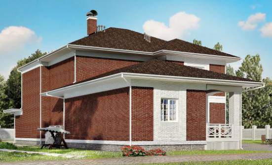315-001-П Проект двухэтажного дома, гараж, уютный домик из кирпича Нижний Тагил | Проекты домов от House Expert
