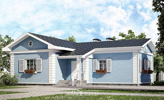 090-004-П Проект одноэтажного дома, уютный дом из керамзитобетонных блоков Нижний Тагил | Проекты домов от House Expert