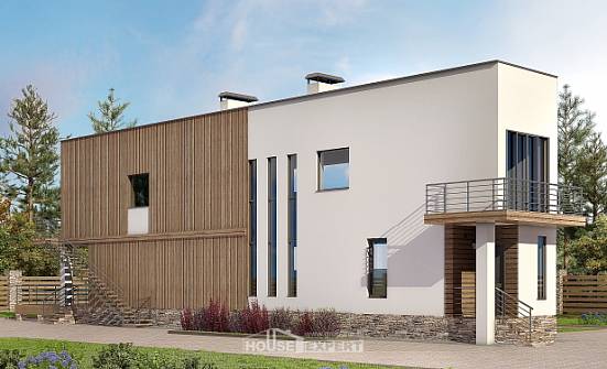 100-003-Л Проект двухэтажного дома, бюджетный домик из керамзитобетонных блоков Нижний Тагил | Проекты домов от House Expert