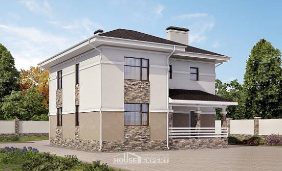 150-014-П Проект двухэтажного дома, красивый загородный дом из пеноблока Нижний Тагил | Проекты домов от House Expert