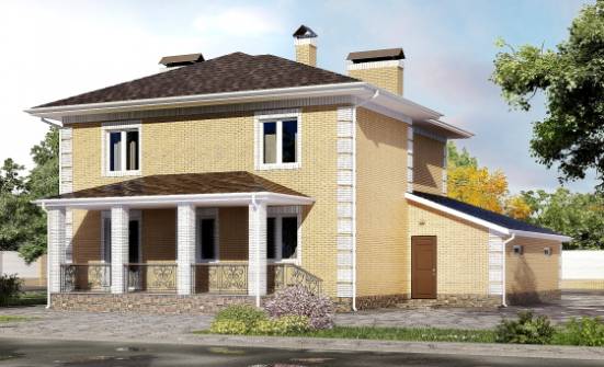 220-006-Л Проект двухэтажного дома, гараж, современный дом из теплоблока Нижний Тагил | Проекты домов от House Expert