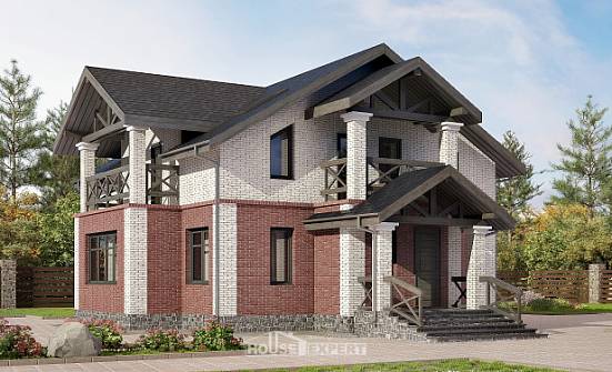 160-014-Л Проект двухэтажного дома, современный загородный дом из арболита Нижний Тагил | Проекты домов от House Expert