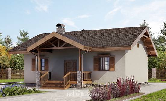 090-002-Л Проект одноэтажного дома, современный домик из кирпича Нижний Тагил | Проекты домов от House Expert