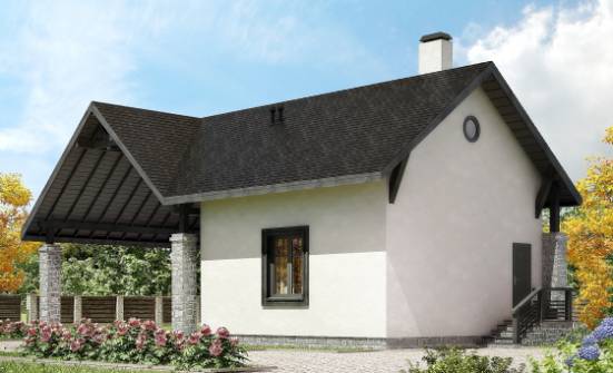 060-001-П Проект двухэтажного дома с мансардой и гаражом, уютный домик из блока Нижний Тагил | Проекты домов от House Expert