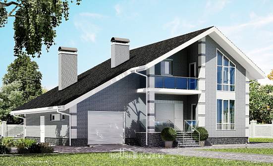 190-006-Л Проект двухэтажного дома мансардный этаж, гараж, уютный дом из поризованных блоков Нижний Тагил | Проекты домов от House Expert
