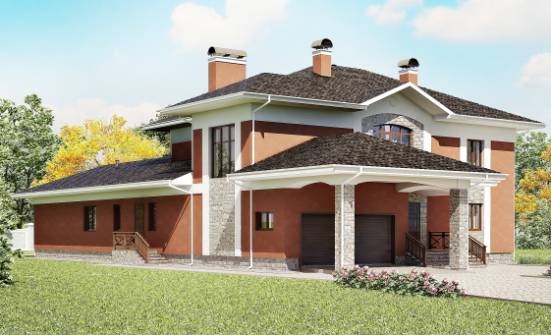 400-002-Л Проект двухэтажного дома, гараж, классический домик из кирпича Нижний Тагил | Проекты домов от House Expert