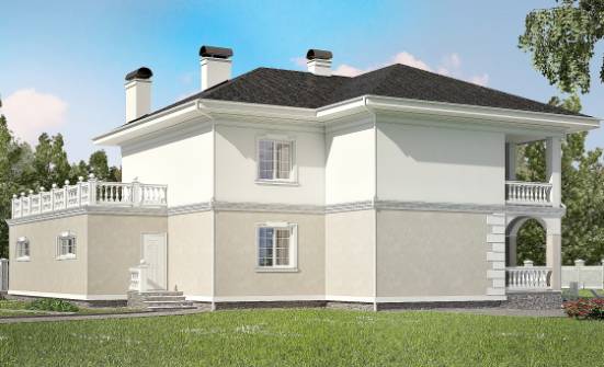 340-002-П Проект двухэтажного дома, гараж, современный дом из кирпича Нижний Тагил | Проекты домов от House Expert