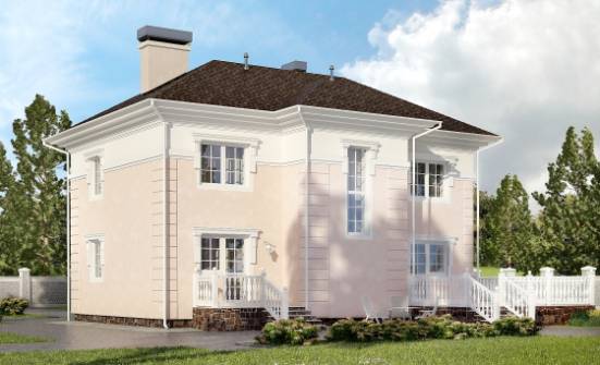 155-005-Л Проект двухэтажного дома, экономичный коттедж из пеноблока Нижний Тагил | Проекты домов от House Expert