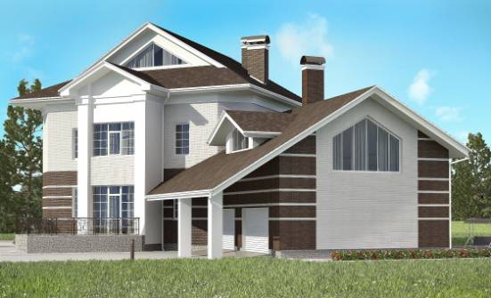 410-001-П Проект двухэтажного дома и гаражом, уютный коттедж из кирпича Нижний Тагил | Проекты домов от House Expert