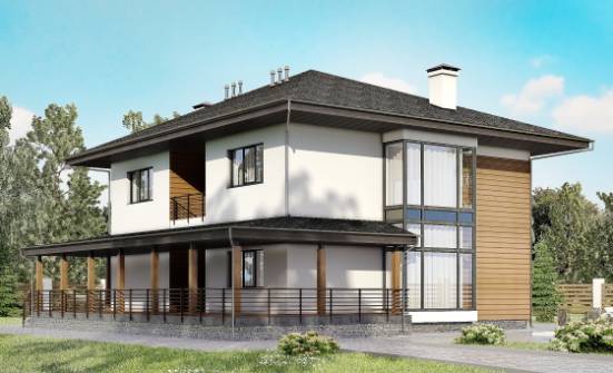 245-001-П Проект двухэтажного дома, современный дом из твинблока Нижний Тагил | Проекты домов от House Expert