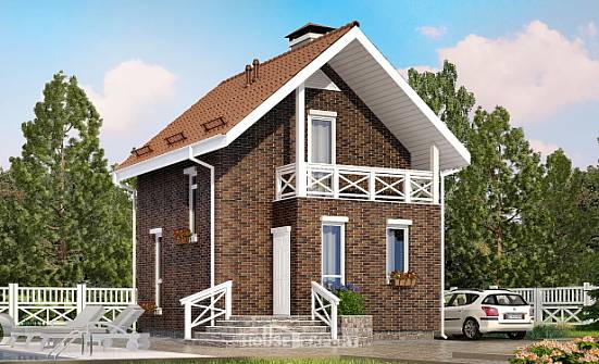 045-001-Л Проект двухэтажного дома с мансардным этажом, уютный дом из пеноблока Нижний Тагил | Проекты домов от House Expert