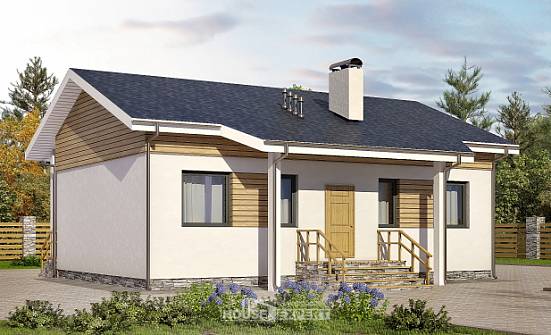 080-004-П Проект одноэтажного дома, экономичный дом из газосиликатных блоков Нижний Тагил | Проекты домов от House Expert