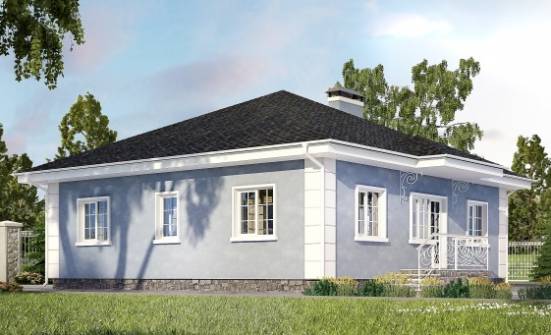 100-001-П Проект одноэтажного дома, бюджетный коттедж из арболита Нижний Тагил | Проекты домов от House Expert