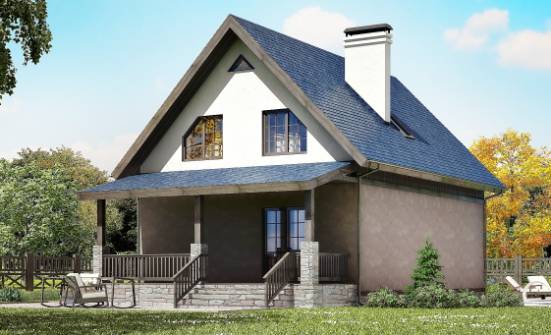 130-003-П Проект двухэтажного дома с мансардой, бюджетный загородный дом из арболита Нижний Тагил | Проекты домов от House Expert