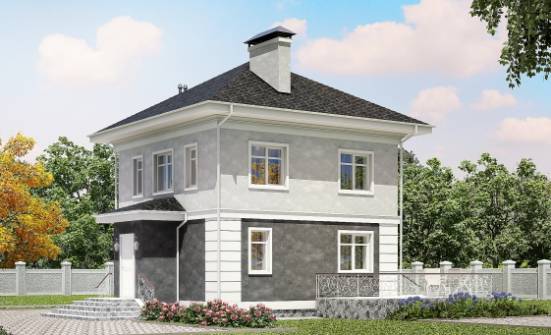 090-003-П Проект двухэтажного дома, уютный коттедж из твинблока Нижний Тагил | Проекты домов от House Expert