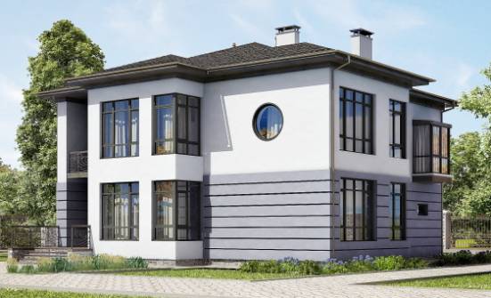 300-006-Л Проект двухэтажного дома и гаражом, большой домик из кирпича Нижний Тагил | Проекты домов от House Expert