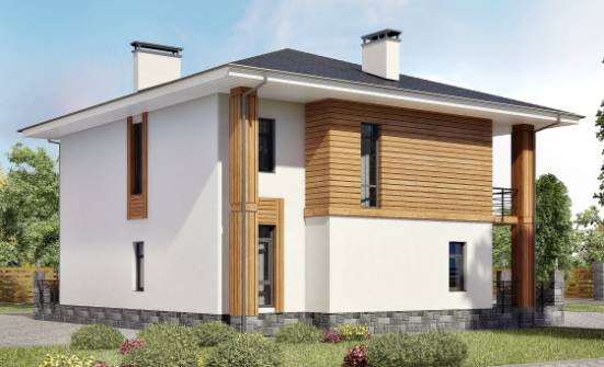 180-015-П Проект двухэтажного дома, компактный загородный дом из арболита Нижний Тагил | Проекты домов от House Expert