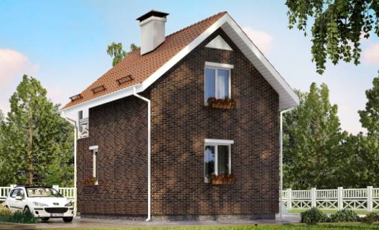 045-001-Л Проект двухэтажного дома с мансардным этажом, уютный дом из пеноблока Нижний Тагил | Проекты домов от House Expert