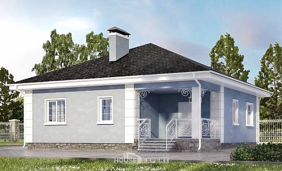 100-001-П Проект одноэтажного дома, бюджетный коттедж из арболита Нижний Тагил | Проекты домов от House Expert
