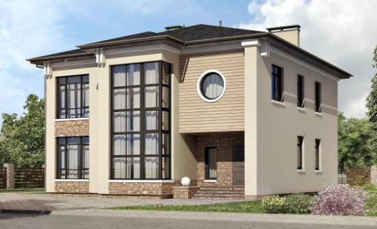 300-005-Л Проект двухэтажного дома, современный загородный дом из кирпича Нижний Тагил | Проекты домов от House Expert