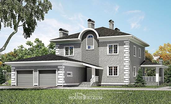 245-004-Л Проект двухэтажного дома, гараж, просторный дом из кирпича Нижний Тагил | Проекты домов от House Expert