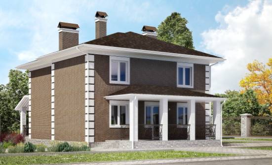 185-002-П Проект двухэтажного дома, бюджетный коттедж из пеноблока Нижний Тагил | Проекты домов от House Expert
