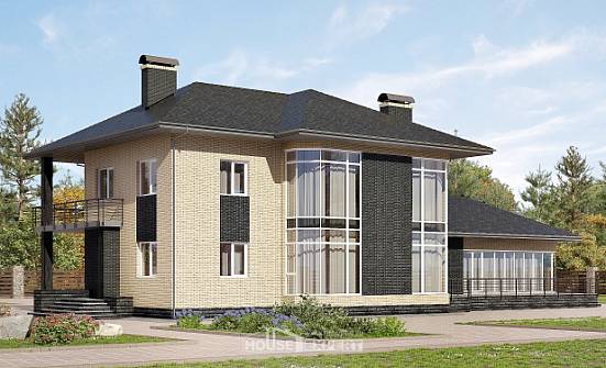 305-003-Л Проект двухэтажного дома, уютный загородный дом из бризолита Нижний Тагил | Проекты домов от House Expert