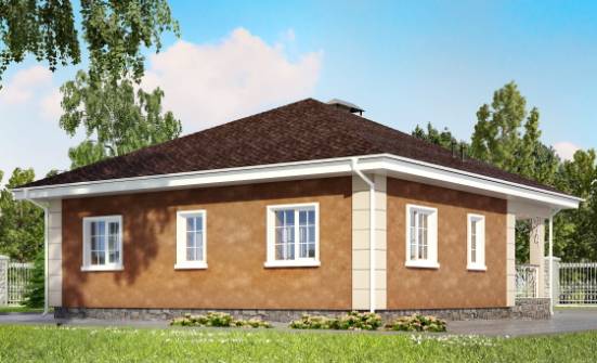 100-001-Л Проект одноэтажного дома, бюджетный загородный дом из пеноблока Нижний Тагил | Проекты одноэтажных домов от House Expert