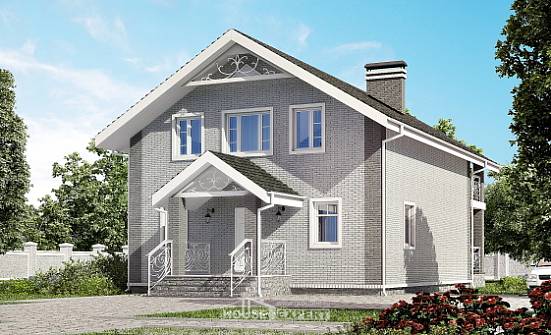 150-007-П Проект двухэтажного дома мансардой, бюджетный дом из поризованных блоков Нижний Тагил | Проекты домов от House Expert