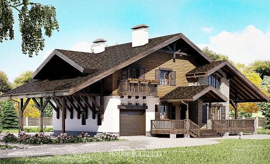 270-001-Л Проект двухэтажного дома мансардой и гаражом, красивый домик из кирпича Нижний Тагил | Проекты домов от House Expert