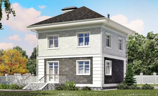 090-003-П Проект двухэтажного дома, уютный коттедж из твинблока Нижний Тагил | Проекты домов от House Expert