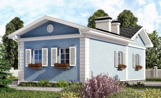 090-004-П Проект одноэтажного дома, уютный дом из керамзитобетонных блоков Нижний Тагил | Проекты домов от House Expert
