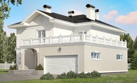340-002-П Проект двухэтажного дома, гараж, современный дом из кирпича Нижний Тагил | Проекты домов от House Expert