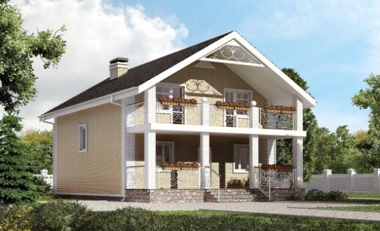 150-007-Л Проект двухэтажного дома с мансардой, современный дом из арболита Нижний Тагил | Проекты домов от House Expert