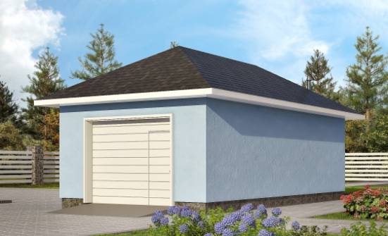 040-001-Л Проект гаража из теплоблока Нижний Тагил | Проекты одноэтажных домов от House Expert