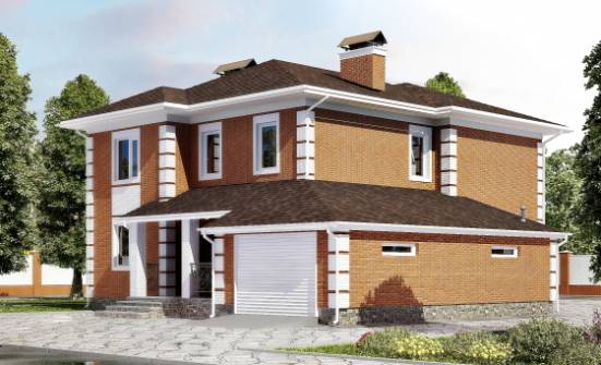 220-004-Л Проект двухэтажного дома и гаражом, средний дом из кирпича Нижний Тагил | Проекты домов от House Expert