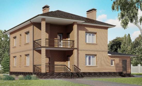 245-003-Л Проект двухэтажного дома и гаражом, красивый дом из кирпича Нижний Тагил | Проекты домов от House Expert