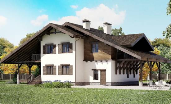 270-001-Л Проект двухэтажного дома мансардой и гаражом, красивый домик из кирпича Нижний Тагил | Проекты домов от House Expert