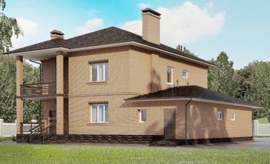 245-003-Л Проект двухэтажного дома и гаражом, красивый дом из кирпича Нижний Тагил | Проекты домов от House Expert