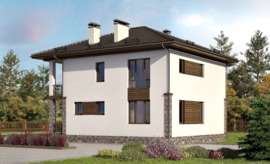 170-005-П Проект двухэтажного дома, небольшой домик из поризованных блоков Нижний Тагил | Проекты домов от House Expert