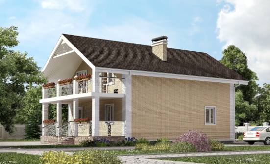 150-007-Л Проект двухэтажного дома с мансардой, современный дом из арболита Нижний Тагил | Проекты домов от House Expert