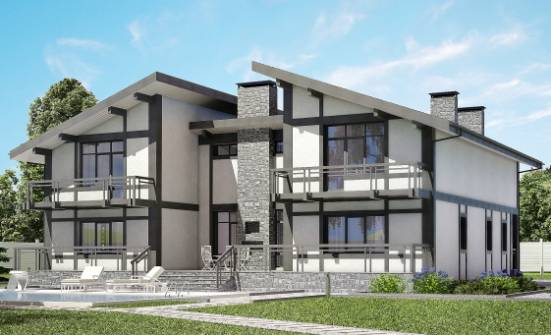 280-002-П Проект двухэтажного дома с мансардой, современный коттедж из кирпича Нижний Тагил | Проекты домов от House Expert