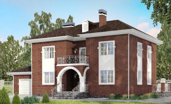 180-006-Л Проект двухэтажного дома, гараж, классический загородный дом из кирпича Нижний Тагил | Проекты домов от House Expert