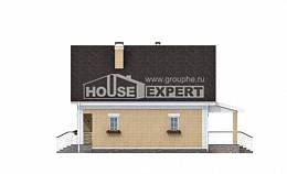 130-004-П Проект двухэтажного дома мансардой, экономичный дом из керамзитобетонных блоков Нижний Тагил, House Expert