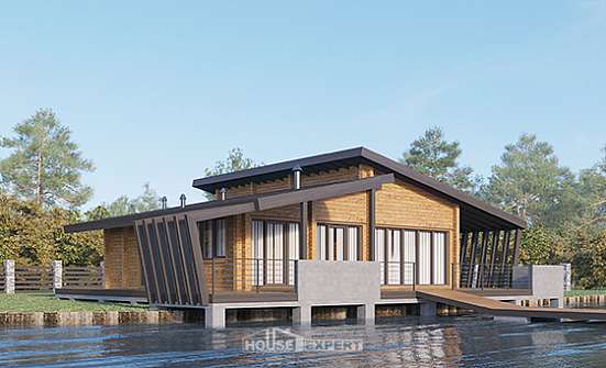 100-007-П Проект бани из бревен Нижний Тагил | Проекты домов от House Expert