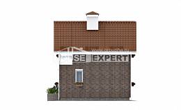 045-001-Л Проект двухэтажного дома мансардой, классический домик из газобетона Нижний Тагил, House Expert