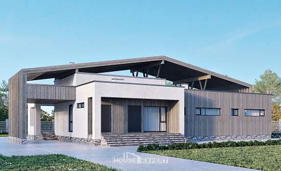 170-011-Л Проект одноэтажного дома, доступный коттедж из кирпича Нижний Тагил | Проекты домов от House Expert