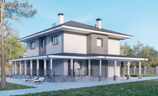 250-004-Л Проект двухэтажного дома, огромный домик из пеноблока Нижний Тагил | Проекты домов от House Expert