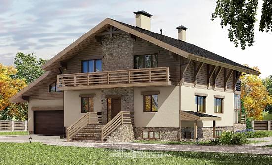 420-001-Л Проект трехэтажного дома с мансардным этажом и гаражом, классический дом из кирпича Нижний Тагил | Проекты домов от House Expert